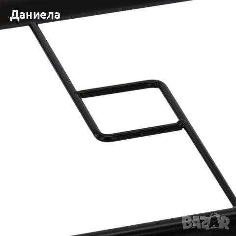 Градинска маса 150x90 см със закалено стъкло и отвор за чадър – Черна метална рамка, снимка 11 - Други стоки за дома - 54700135