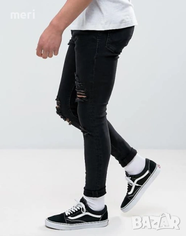 търся този модел дънки Jack & Jones Intelligence Liam skinny fit ripped jeans in black wash 33/34, снимка 2 - Дънки - 54795382