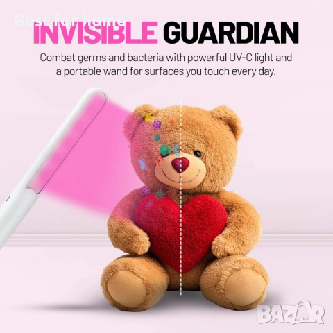 REAL SIMPLE RS UV Light Sanitizer Wand - Преносимо UVC дезинфекциращо устройство за дома, снимка 4 - Други стоки за дома - 54652164