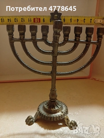 месинг свещник, купа и закачалка., снимка 9 - Антикварни и старинни предмети - 54239186