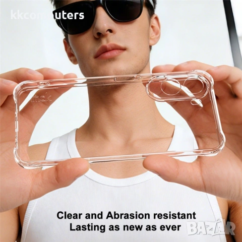 IMAK Прозрачен Калъф за Xiaomi Redmi A7 Pro 4G / Poco C85x 5G - TPU, Airbag, Отвор за ремък, Прозрач, снимка 4 - Калъфи, кейсове - 54293633