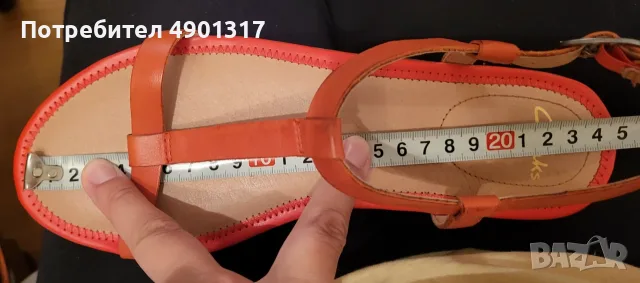 нови кожени сандали Clarks, 40ти номер, снимка 2 - Сандали - 55460187