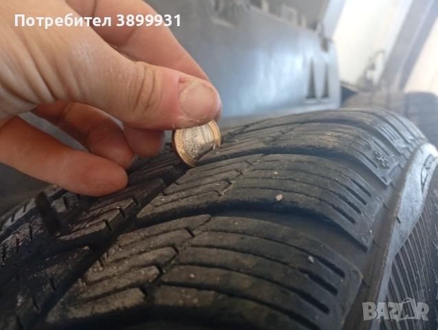 Зимни гуми със стоманени джанти 205/55, 16 за Форд и 20 оригинални гайки, снимка 3 - Гуми и джанти - 54429328