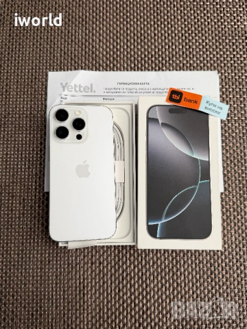 НОВ❗️ 36 МЕС. Гаранция❗️ 100%🔋❗️iPhone 16 Pro Лизинг от 30€/мес ❗️White  Titanium❗️128GB , снимка 5 - Apple iPhone - 54291738