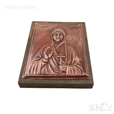 МЕДНА ИКОНА ЗА ЗАЩИТА СВЕТА ПЕТКА, снимка 3 - Икони - 54304809