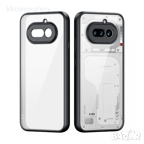 DUX DUCIS Aimo Прозрачен Калъф за Nothing Phone (4a) - PC+TPU, 0.8mm защита, 1.2m SGS, REACH, Черен, снимка 2 - Калъфи, кейсове - 54087517