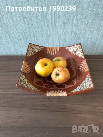 Кафява купа за плодове, за декорация, снимка 2 - Декорация за дома - 55682263