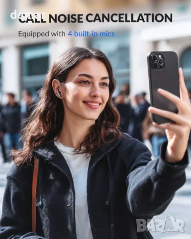 Безжични слушалки, M4 шумопотискащи слушалки с 4 микрофона, Bluetooth 6, снимка 6 - Безжични слушалки - 55502593