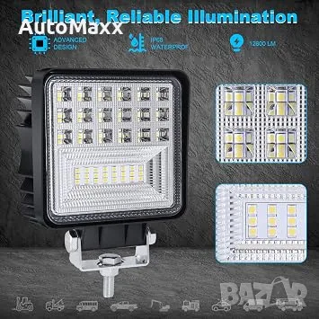 Antom 4бр.126W 12/24V LED работни светлини за off road,камиони багери и др., снимка 3 - Аксесоари и консумативи - 55645787