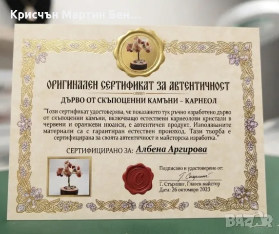 Ръчно изработено дръвче на щастието от полускъпоценни камъни , снимка 4 - Арт сувенири - 55478179
