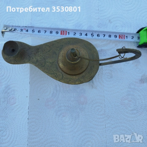 Стара месингова лампа , снимка 2 - Други ценни предмети - 54954293