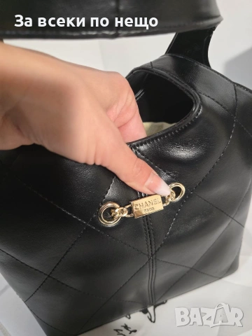 Chanel Basket Bag Дамска Черна Чанта От Телешка Кожа Код Brand Luxury Fashion38, снимка 5 - Чанти - 54961502