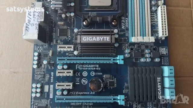 Дънна платка Gigabyte GA-970A-D3 Socket AM3+, снимка 3 - Дънни платки - 55514241