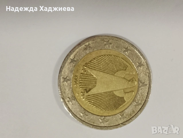 евро монета 2 евро с буква А