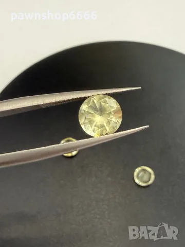 Комплект 3 естествени цитрина – общо 2,15 ct – кръгъл брилянтен, снимка 13 - Бижутерийни комплекти - 55483477