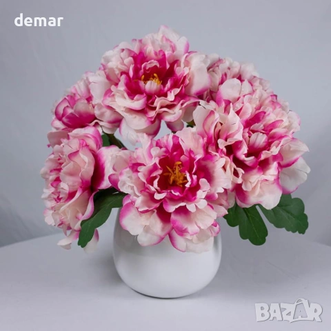 Настолна LED лампа, божур във ваза, USB захранване, димиране, снимка 4 - Настолни лампи - 53981863