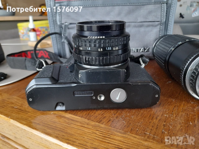 Pentax P30 с обективи 50мм и 80-200мм PK байонет, чанта и светкавица, снимка 6 - Фотоапарати - 53961150