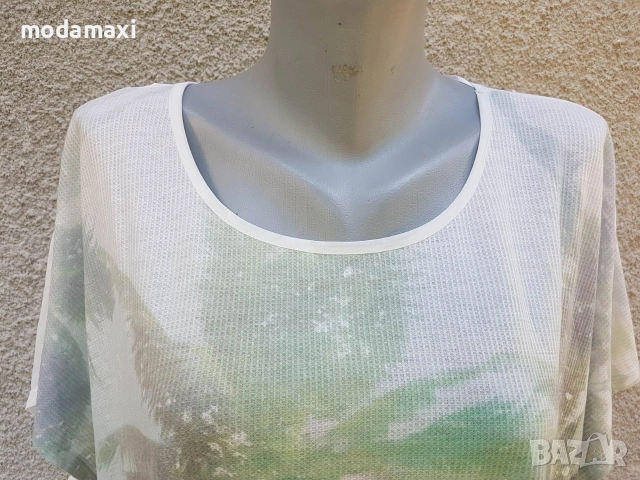 4XL Нова блуза Ms Mode с палми , снимка 2 - Туники - 55288894