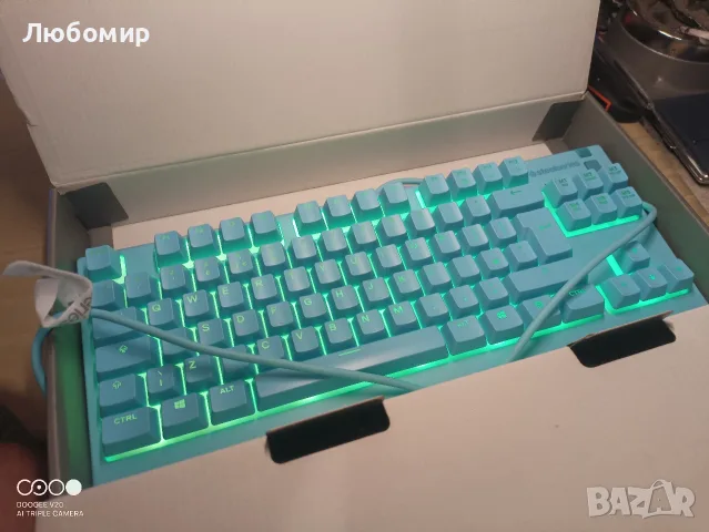 Геймърскa клавиатура SteelSeries Apex 3 TKL Aqua - Quiet Switct, US Layout , снимка 5 - Клавиатури и мишки - 55494980