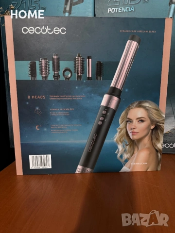 Мултифункционален уред за оформяне на коса Cecotec CeramicCare AirGlam Black