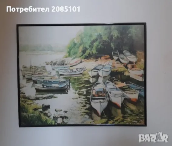 Картини залез, цветя, плодове, река, лодки, снимка 5 - Картини - 43314483