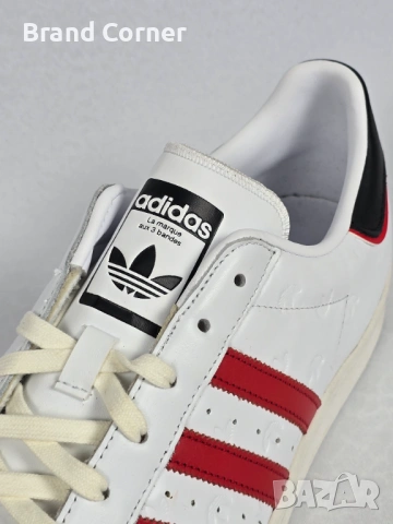 Чисто нови Adidas Superstar – Лимитирана серия (Бяло/Червено) с етикети, снимка 4 - Маратонки - 54288188