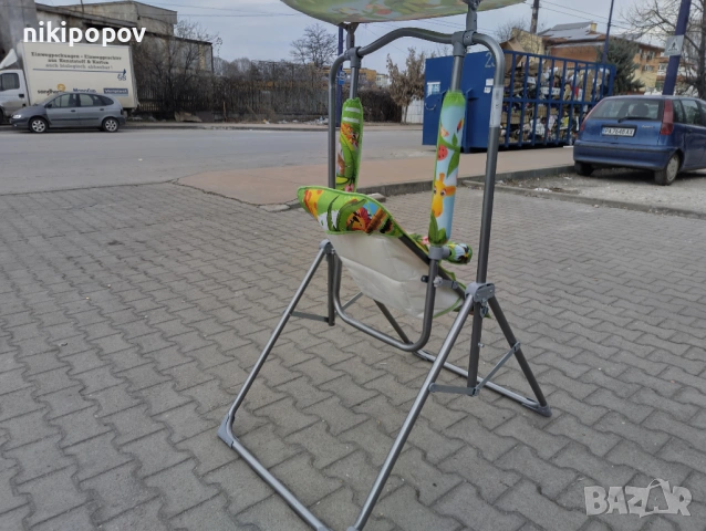 MONI Градинска люлка със сенник FUNNY зелен, снимка 6 - Други - 54646035