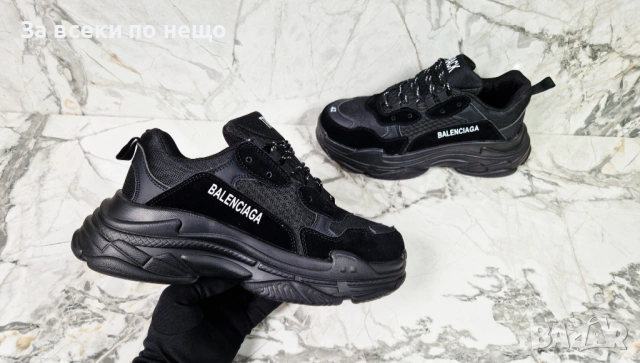 Balenciaga Мъжки Черни Маратонки👟Мъжки Спортни Обувки В Черен Цвят Баленсиага Код P2445, снимка 3 - Маратонки - 54425366