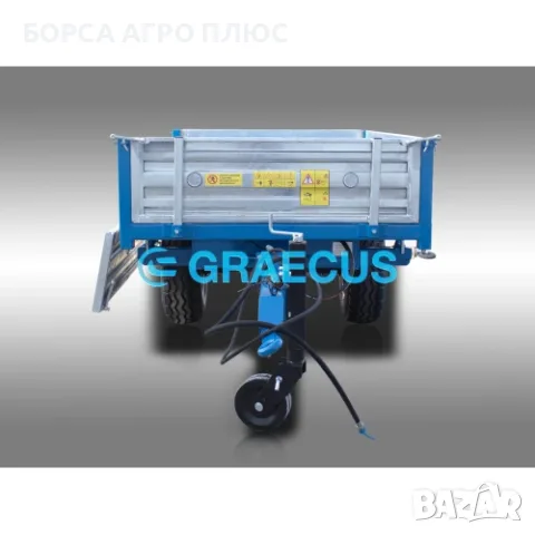 Ремарке едноосно с хидравлично разтоварване GRAECUS MT3000-3H, снимка 5 - Селскостопанска техника - 55540011