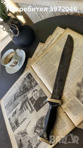 ВИНТИДЖ НЕМСКИ ЛОВЕН НОЖ — SOLINGEN : 37,5 см , снимка 6 - Антикварни и старинни предмети - 55482562