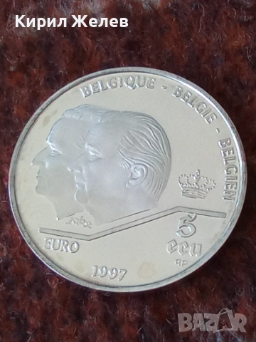 Сребърна монета 5 ECU 1997г. Белгия тема 40г. От подписването на Римските договори 42378, снимка 10 - Нумизматика и бонистика - 54550039