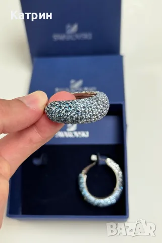 Чисто нови обеци Swarovski Abstract Blue , снимка 5 - Обеци - 55443649