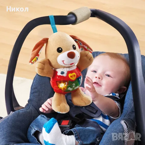 Интерактивна музикална плюшена играчка Vtech Chant' toutou - куче, снимка 4 - Музикални играчки - 55697577