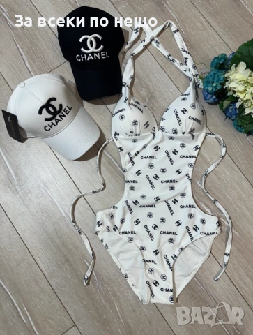 Chanel Дамски Бял Цял Бански Шанел Код VivaModa43