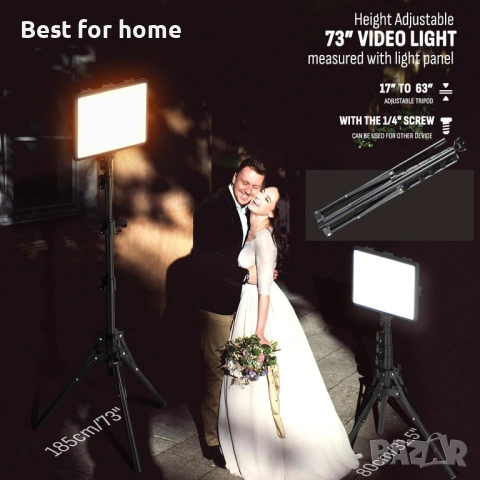 Комплект от 2 LED фотографски осветителни тела, снимка 5 - Други - 54848977