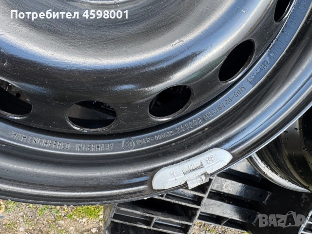 4бр.Оригинални подсилени джанти 15цола 4x100 + ДАТЧИЦИ за Renault Kangoo,Dacia Dokker,Mercedes Citan, снимка 10 - Гуми и джанти - 54014719