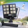 Соларен LED прожектор 200W – мощна светлина, дистанционно и сензор, снимка 1