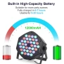 Акумулаторни RGB диско светлини Litake, комплект от 4 LED прожектора, безжчини сценични светлини, снимка 2