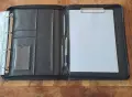 папка за документи луксозна с цип класьор и клипборд кожена черна А4, снимка 3