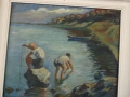 Стара картина масло на платно 77 / 67 см, снимка 8
