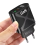 65W GaN зарядно устройство USB-C PD & USB-A QC 3.0 – Бързо зареждане за iPhone, Samsung 10326, снимка 10