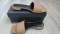 Нови бежови дамски кожени чехли TOMMY HILFIGER FLAT SANDAL EUR38, снимка 2