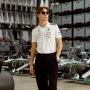 Mercedes-AMG PETRONAS 2024 Mens Team Polo - White, снимка 1