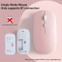 Bluetooth розова мишка, aкумулаторна безжична мишка, 1600 dPi, компактен дизайн, снимка 7