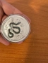 2 OZ СРЕБРО 2013 - ГОДИНА НА ЗМИЯТА ЛУНАР - АВСТРАЛИЯ МОНЕТА, снимка 3