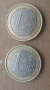 Монети 1 евро, 2002 и 2001 г., снимка 3