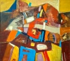 Картина, абстракция, худ. К. Калчев, 2001 г., снимка 2