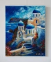 "Санторини" Картина 50х40см, Маслена живопис с шпакла, снимка 2