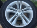Лети джанти 17ки 5х114.3 Nissan + летни гуми 215/60/17 Continental, снимка 7