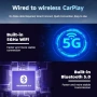 Нов Безжичен CarPlay адаптер 5G Plug Play мини USB за автомобил iPhone кола връзка, снимка 6